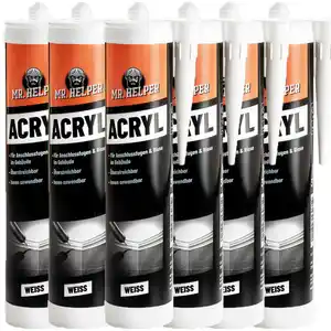 Acryl Dichtstoff, ca. 310 ml, Weiß - 6er-Set