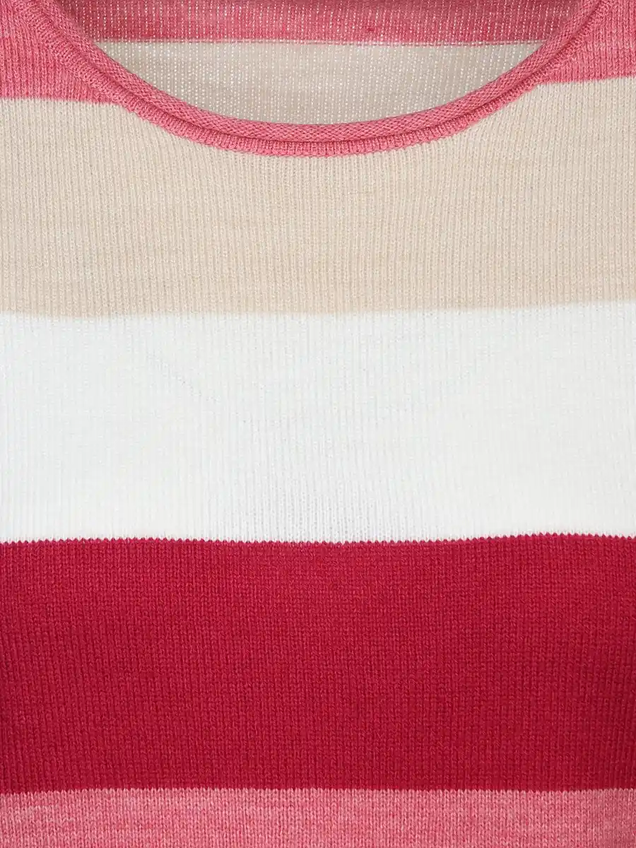 Bild 3 von Damen Strickpullover "Cashmere-Like" mit Streifen Rosa