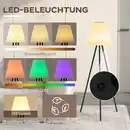 Bild 4 von Solar Dreibein Stehlampe, Outdoor/Indoor, dimmbar, Schwarz/Weiß