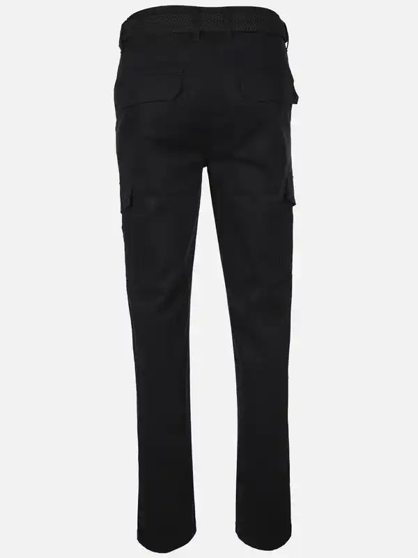 Bild 2 von Herren Cargohose mit Flechtgürtel Schwarz