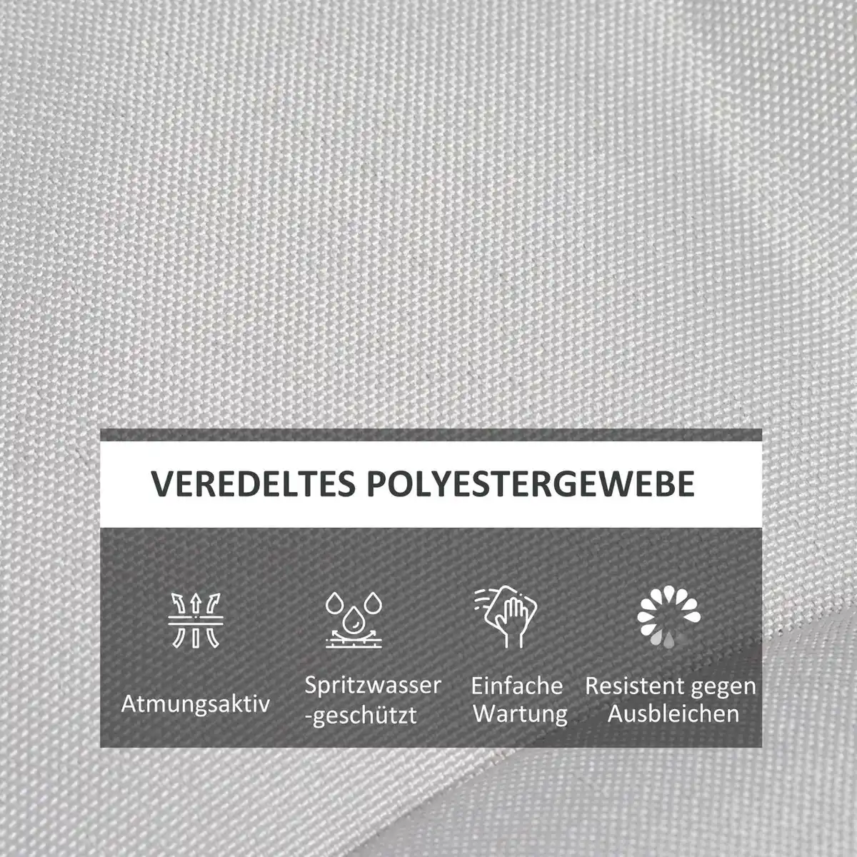 Bild 4 von 6er-Set Sitzkissen Stuhlkissen mit Bändern Sitzauflage, Polyester Grau