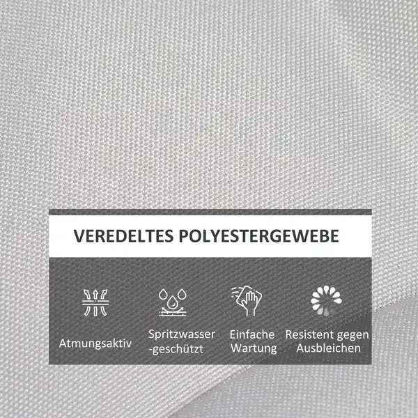 Bild 4 von 6er-Set Sitzkissen Stuhlkissen mit Bändern Sitzauflage, Polyester Grau