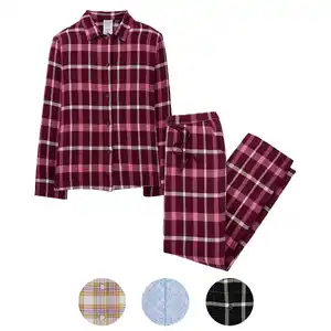 UP2FASHION WOMEN Damen-Flanell-Pyjama