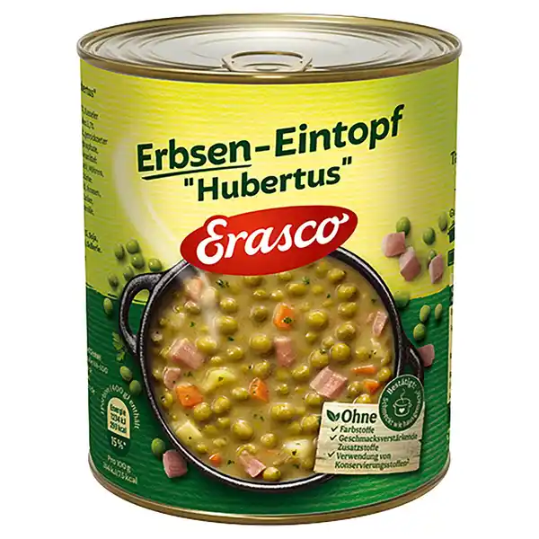 Bild 1 von ERASCO Eintöpfe 800 g, Erbse Hubertus