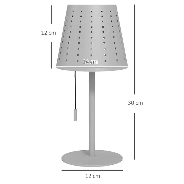 Bild 3 von Solar Tischlampe, Tischleuchte, aufladbar, dimmbar, In-/Outdoor, Grau