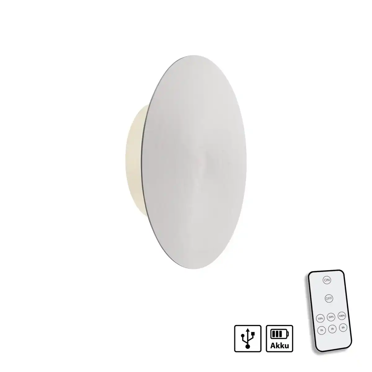 Bild 3 von LED Wandleuchte AKKU PUNTUA, Akkubetrieb, Klettverschluss, aluminium