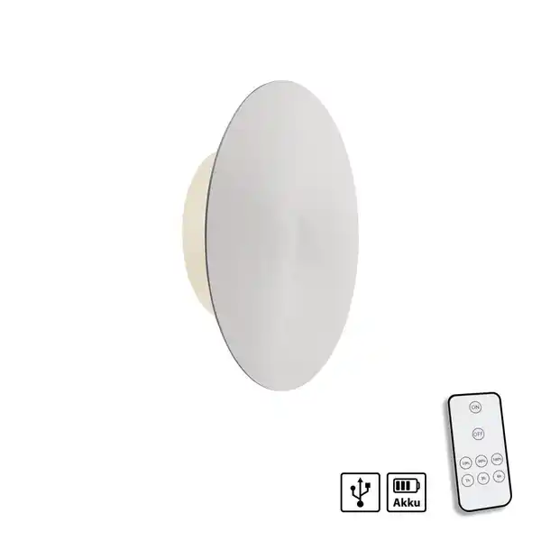 Bild 3 von LED Wandleuchte AKKU PUNTUA, Akkubetrieb, Klettverschluss, aluminium