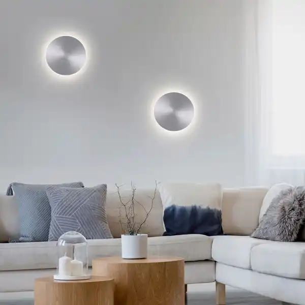 Bild 2 von LED Wandleuchte AKKU PUNTUA, Akkubetrieb, Klettverschluss, aluminium