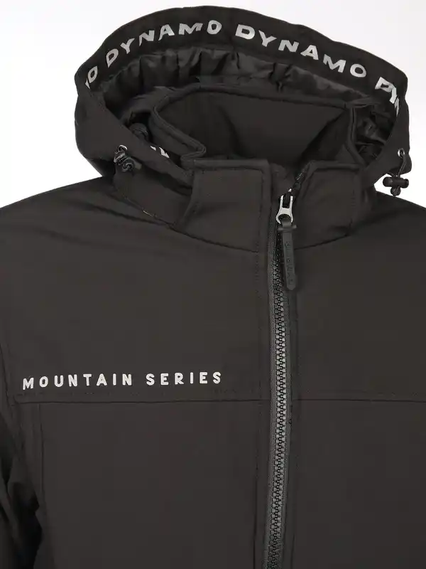 Bild 4 von Herren Softshell Winterjacke mit Bündchen Schwarz