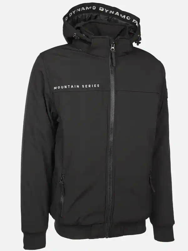 Bild 3 von Herren Softshell Winterjacke mit Bündchen Schwarz