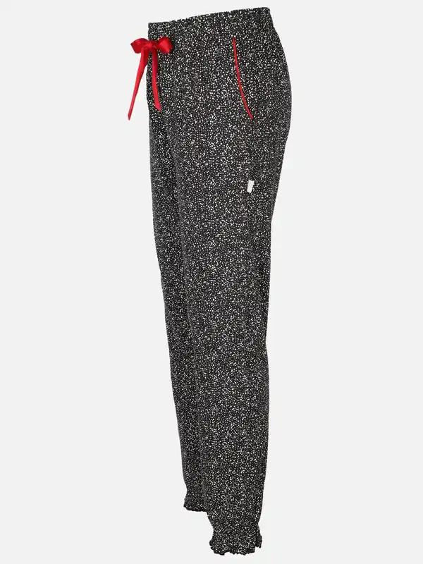 Bild 3 von Damen Pyjamahose gemustert Schwarz