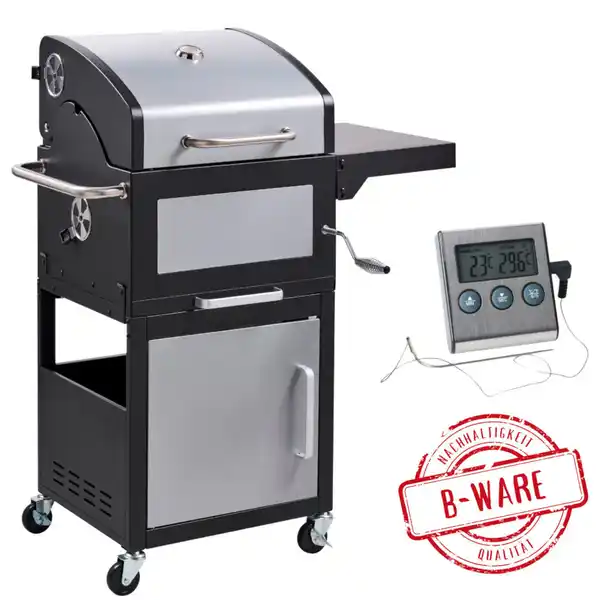 Bild 1 von Landmann Grillwagen Holzkohlegrill mit Fleischthermometer - B-Ware