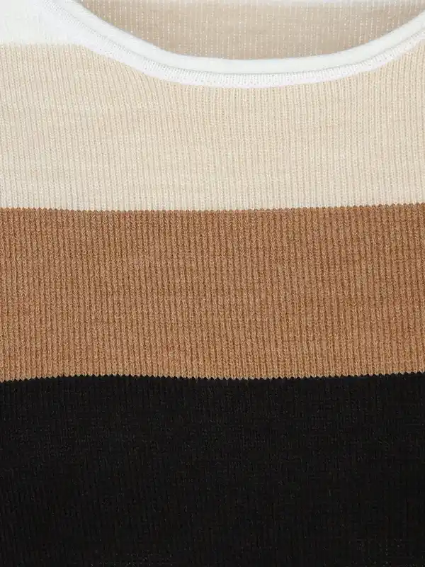 Bild 3 von Damen Strickpullover "Cashmere-Like" mit Streifen Beige