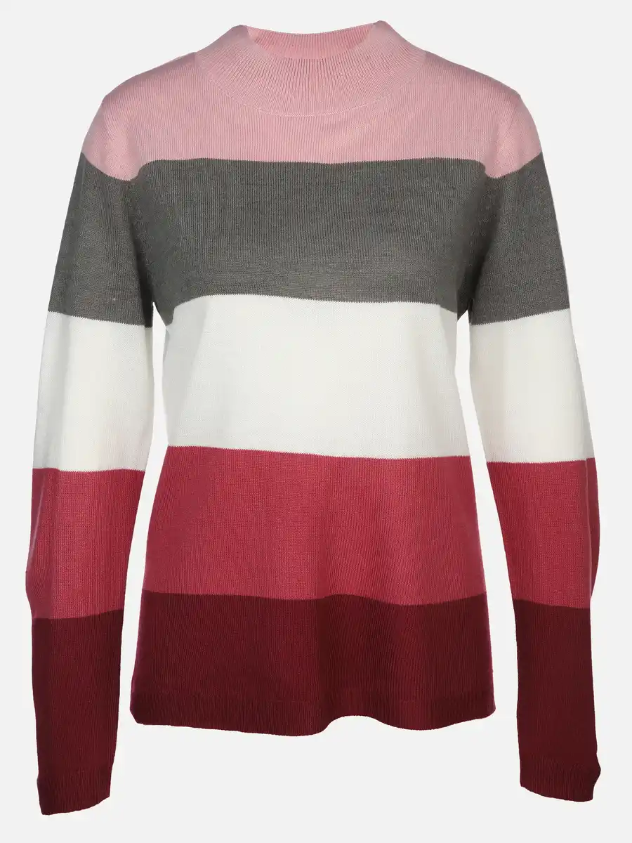 Bild 1 von Damen Strickpullover mit Streifen Rosa