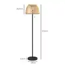 Bild 3 von Solar Stehlampe, Outdoor/Indoor, Bambusschirm, Alurahmen, Schwarz/Natur