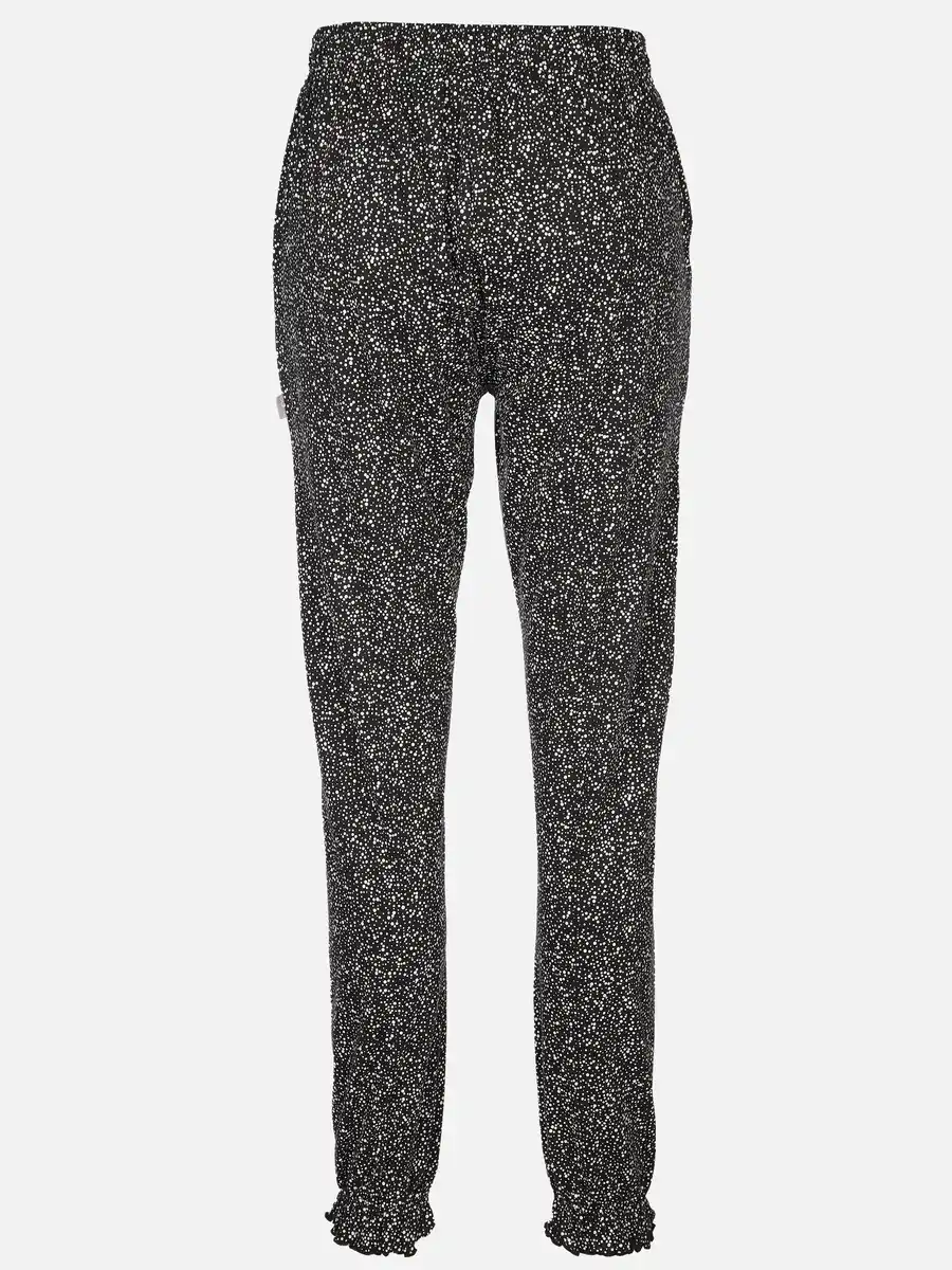 Bild 2 von Damen Pyjamahose gemustert Schwarz