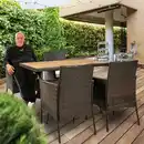 Bild 1 von Gartenmöbelset Dining – Set Mario Edition Basler Barcelona Gartenmöbel Balkonmöbel Braun Akazie