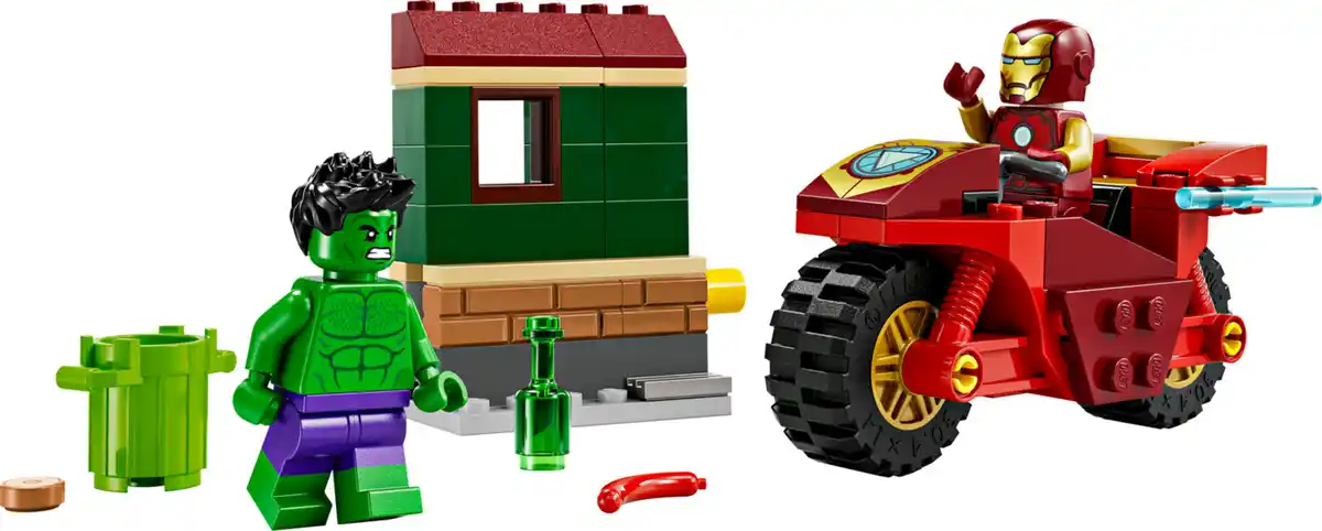 Bild 2 von LEGO Marvel 76287 Iron Man mit Bike und der Hulk
