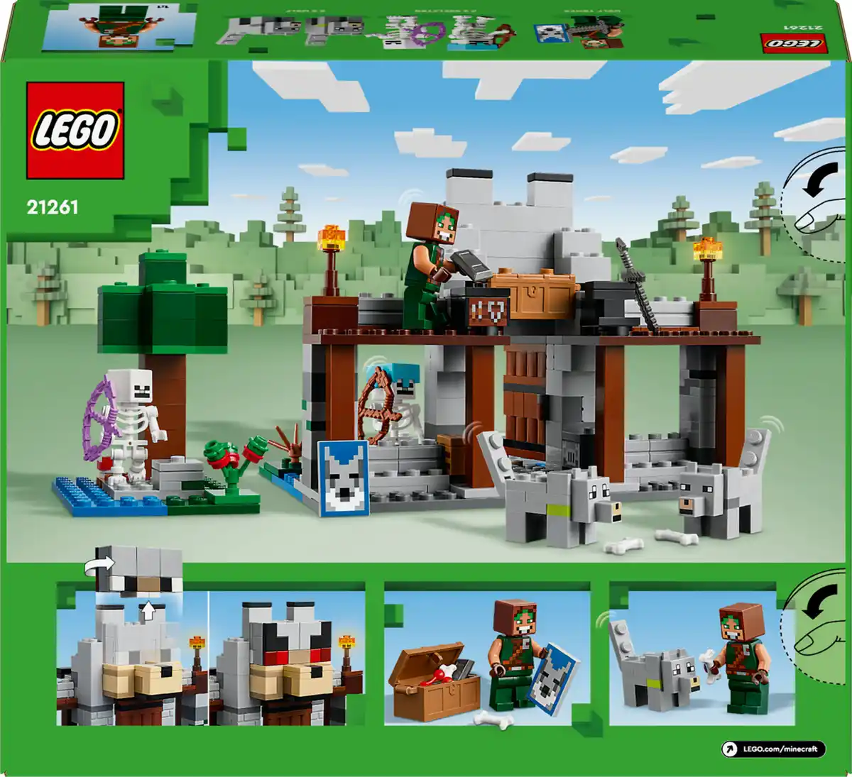 Bild 3 von LEGO Minecraft 21261 Die Wolfsfestung