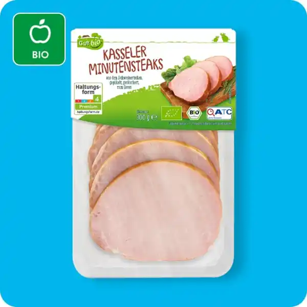 Bild 1 von GUT BIO Bio-Kasseler Minutensteaks, Vom Schwein