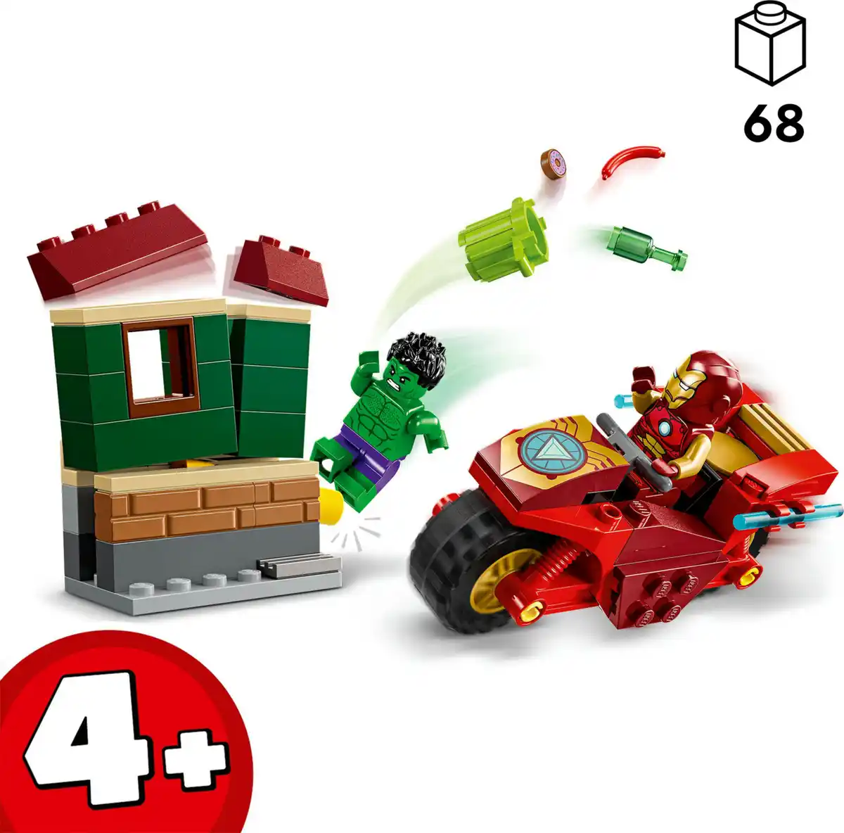 Bild 2 von LEGO Marvel 76287 Iron Man mit Bike und der Hulk