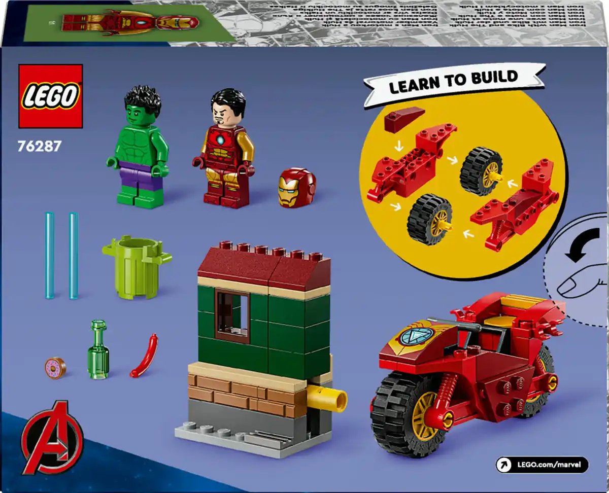 Bild 3 von LEGO Marvel 76287 Iron Man mit Bike und der Hulk