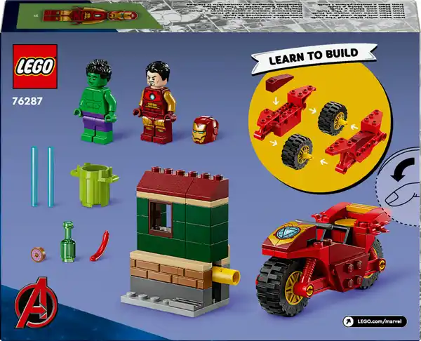 Bild 3 von LEGO Marvel 76287 Iron Man mit Bike und der Hulk
