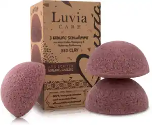 Luvia Cosmetics Konjac Schwamm - Set Red Clay