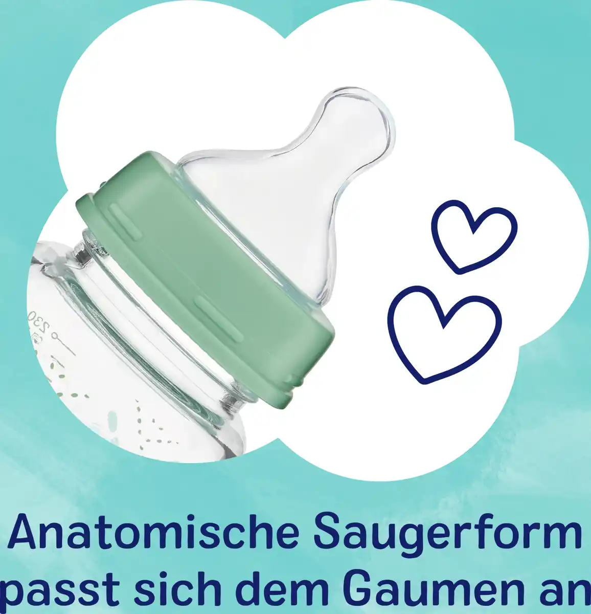 Bild 2 von Babydream Glas Weithalsflasche Blüten 230 ml