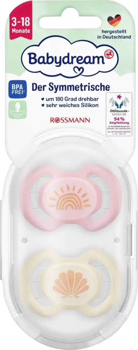 Bild 1 von Babydream Beruhigungssauger Der Symmetrische Sonne & Muschel 3-18 Monate