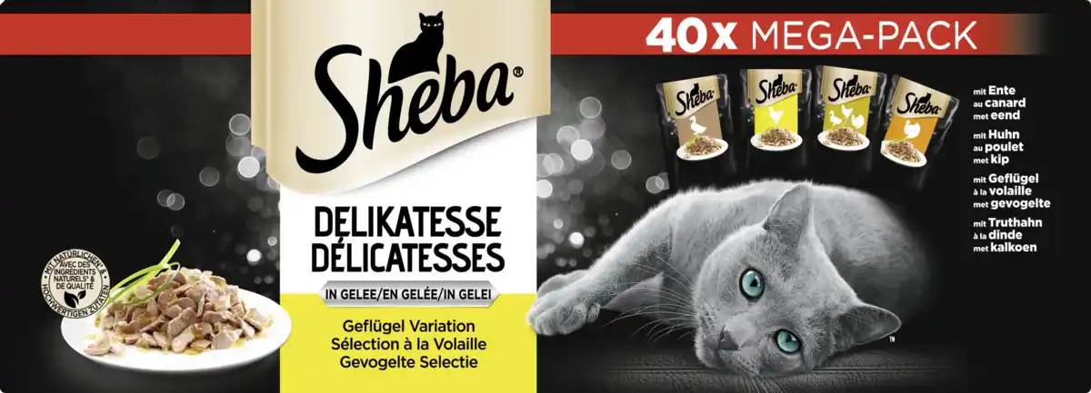 Bild 3 von Sheba Delikatesse in Gelee Geflügel Variation Multipack, 3.400 g