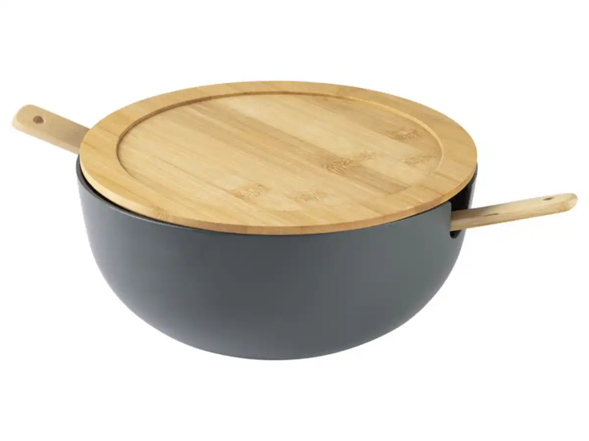 Bild 2 von ERNESTO® Salatschüssel-Set, mit Bambus-Deckel, 4-teilig