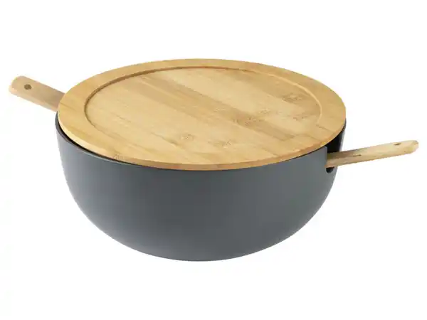 Bild 2 von ERNESTO® Salatschüssel-Set, mit Bambus-Deckel, 4-teilig
