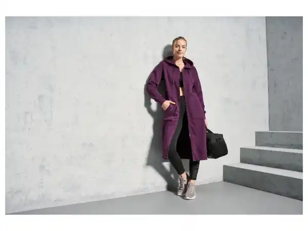 Bild 3 von Damen Sweatjacke / Sweatkleid, mit Kängurutasche