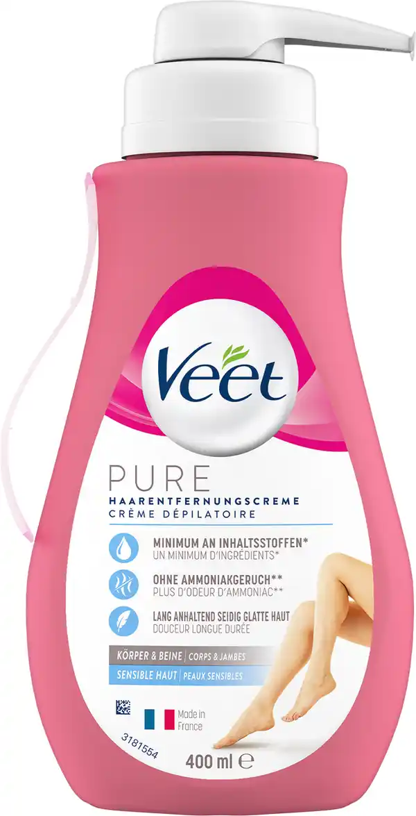 Bild 1 von Veet Haarentfernungscreme Körper & Beine Sensible Haut, 400 ml