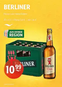 BERLINER Pilsner oder Natur Radler