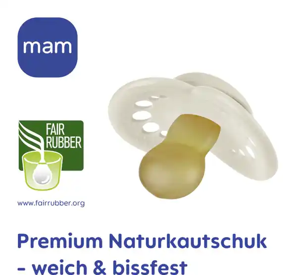 Bild 3 von MAM Schnuller Latex 6-16 Monate 2 Stk. Bär/Fuchs