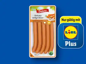 Dulano Delikatess Geflügel-Wiener,  300 g