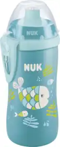 NUK Junior Cup mit Push-Pull Tülle und Chamäleon Effekt 300 ml, Blau