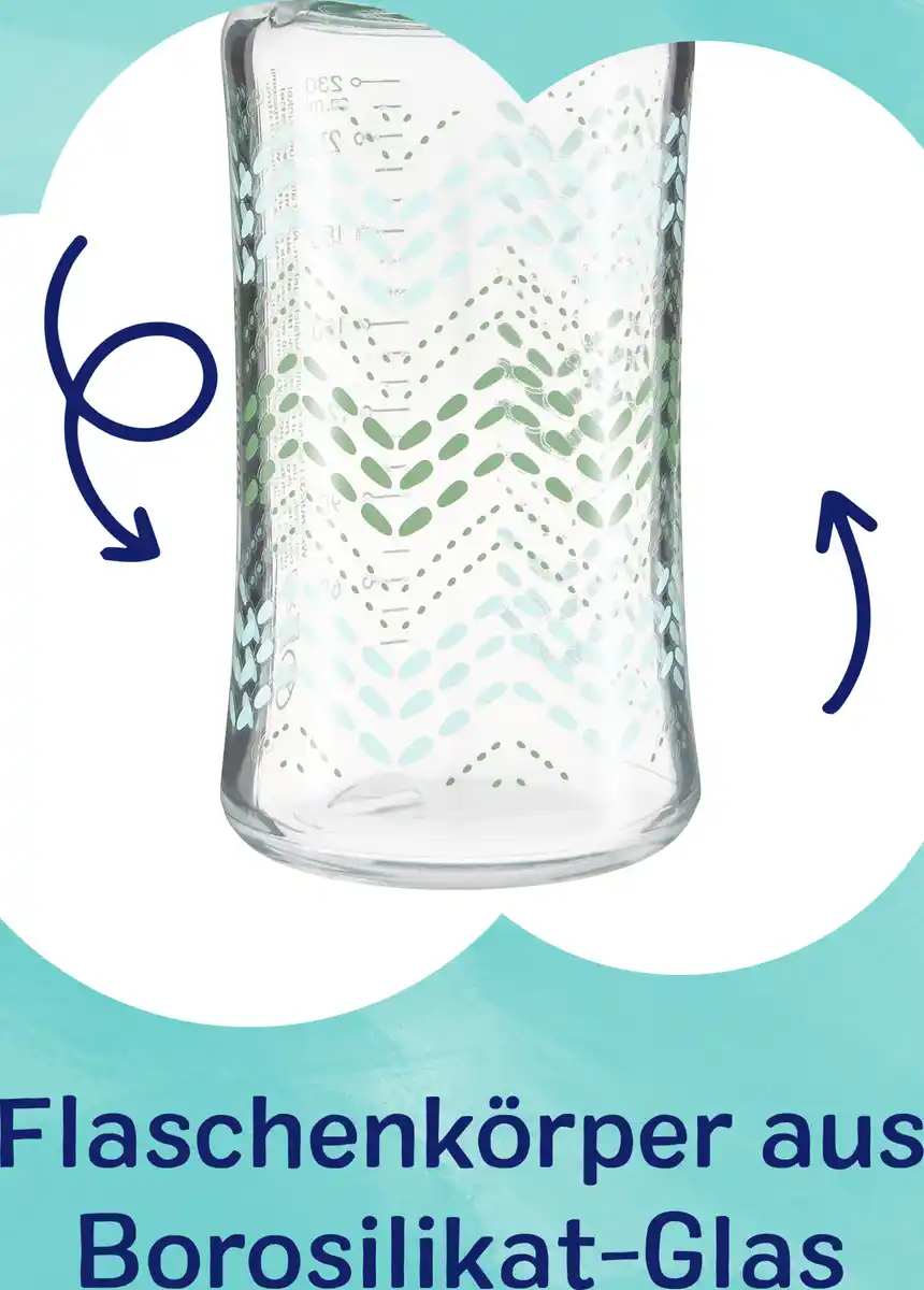 Bild 3 von Babydream Glas Weithalsflasche Blüten 230 ml