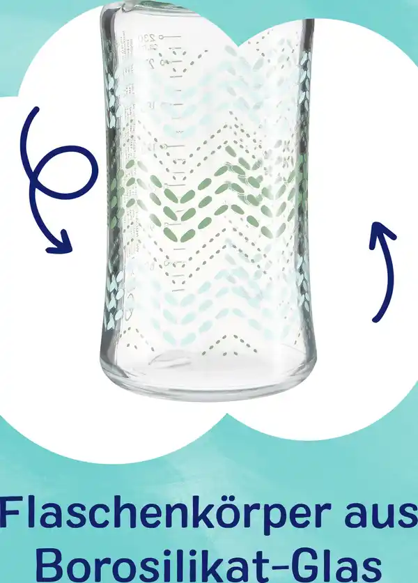 Bild 3 von Babydream Glas Weithalsflasche Blüten 230 ml