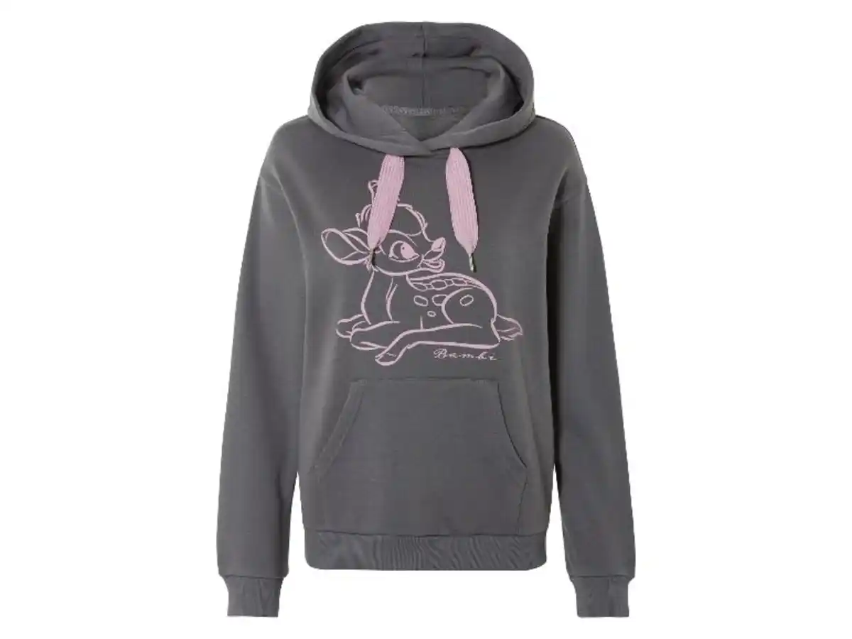 Bild 2 von Damen Sweathoodie mit Bündchen an Ärmeln und Saum