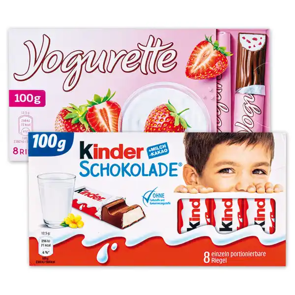 Bild 1 von Ferrero Kinder Schokolade / Yogurette