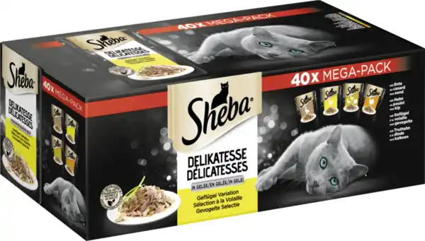 Bild 1 von Sheba Delikatesse in Gelee Geflügel Variation Multipack, 3.400 g