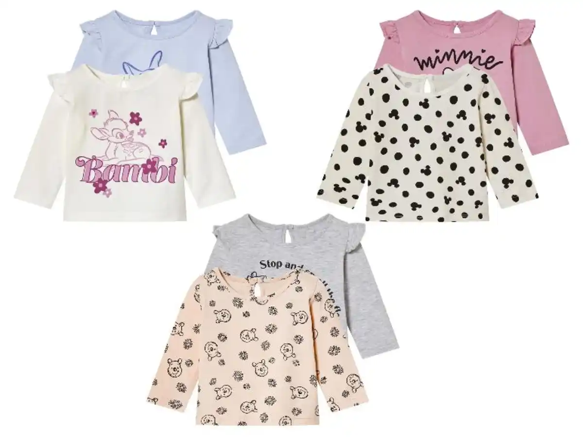 Bild 1 von Baby Langarmshirts »Disney«, 2 Stück, mit Bio-Baumwolle