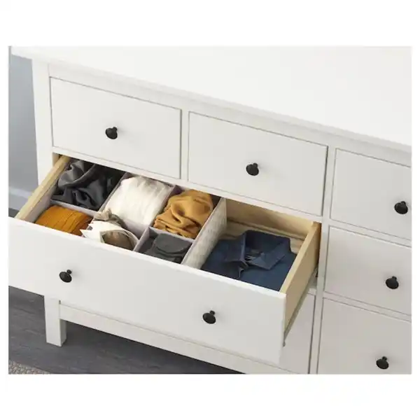 Bild 4 von HEMNES Kommode mit 8 Schubladen, weiß gebeizt 160x96 cm