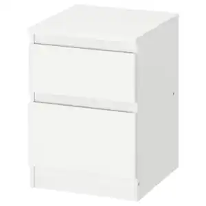 KULLEN Kommode mit 2 Schubladen, weiß 35x49 cm
