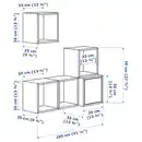 Bild 4 von EKET Schrankkombination für Wandmontage, dunkelgrau 105x35x120 cm
