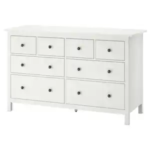 HEMNES Kommode mit 8 Schubladen, weiß gebeizt 160x96 cm