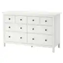 Bild 1 von HEMNES Kommode mit 8 Schubladen, weiß gebeizt 160x96 cm